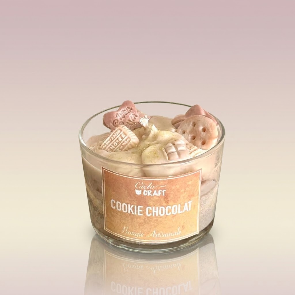Bougie artisanale cookie chocolat